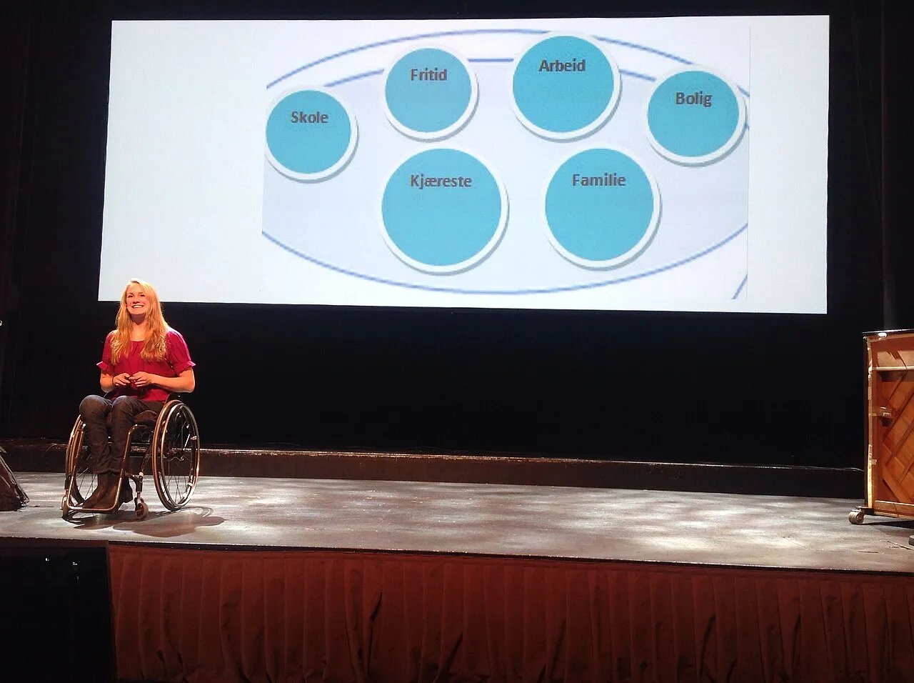 Birgit Skarstein tijdens de IA-conferentie in 2013