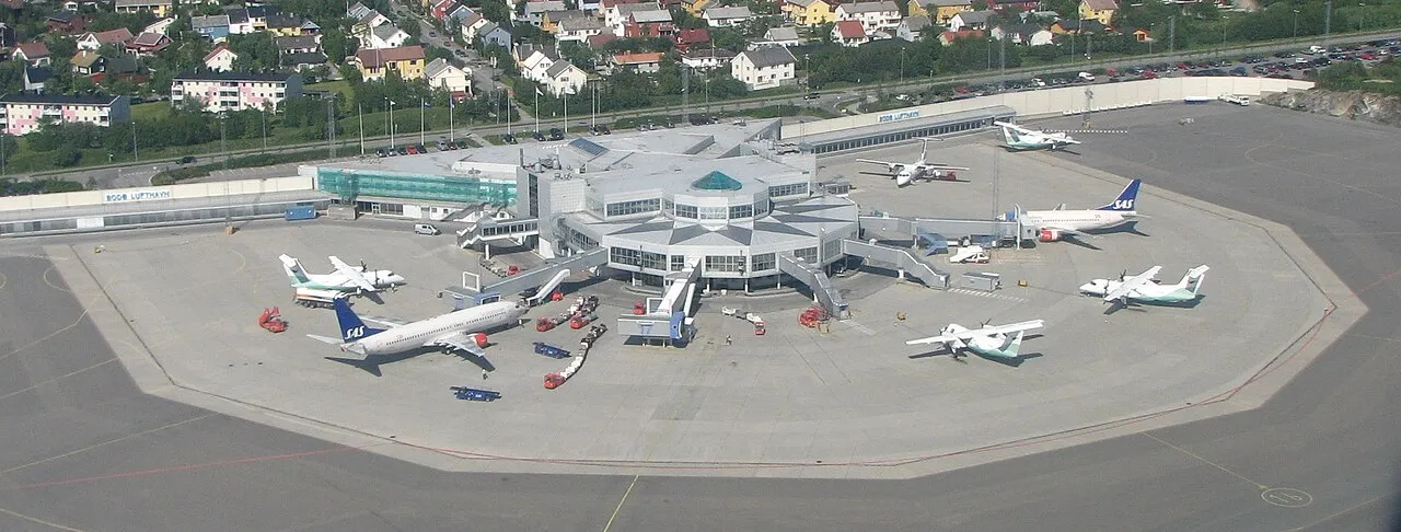 Luchthaven Bodø in Noorwegen, waar Avinor nieuwe luchthaveninfrastructuur bouwt