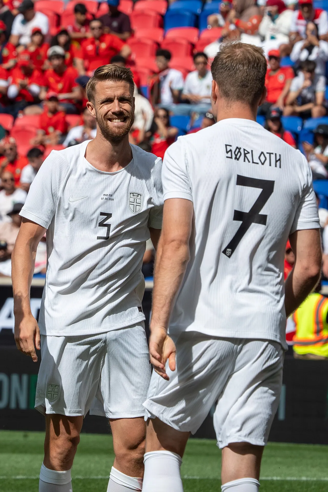 Kristoffer Ajer in actie voor het Noorse nationale voetbalelftal