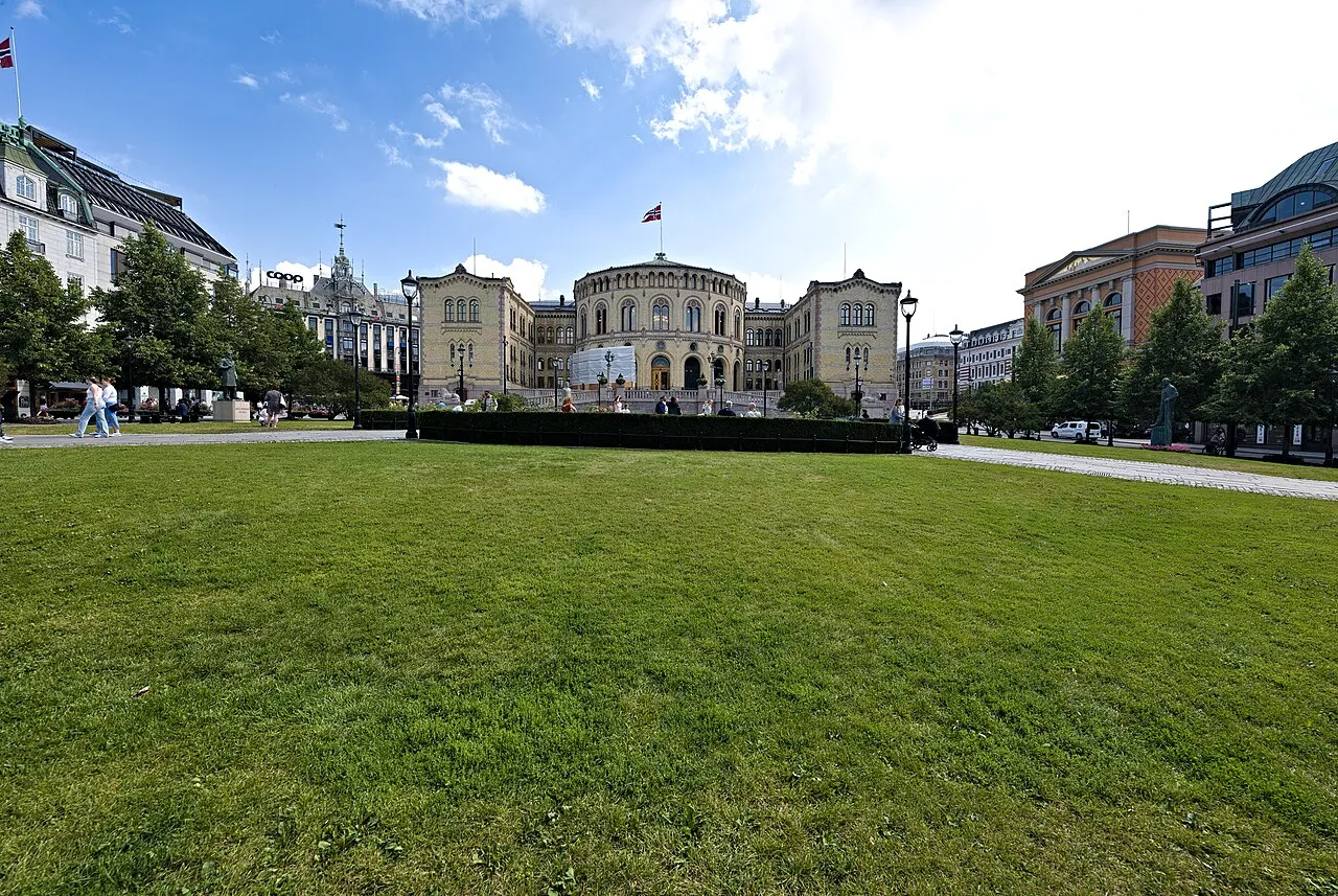 De Storting, het Noorse parlementsgebouw in Oslo