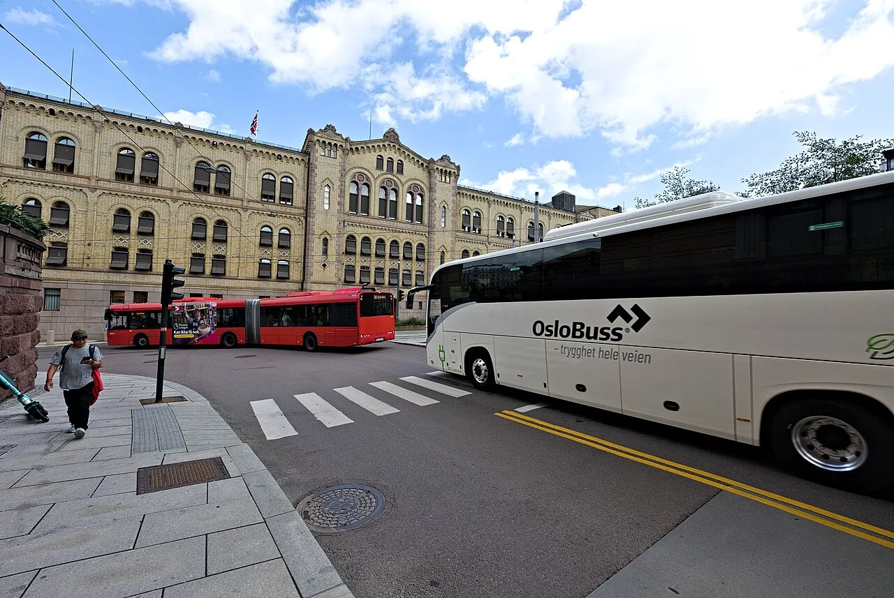 Het Stortinget-gebouw in Oslo, de zetel van het Noorse parlement.