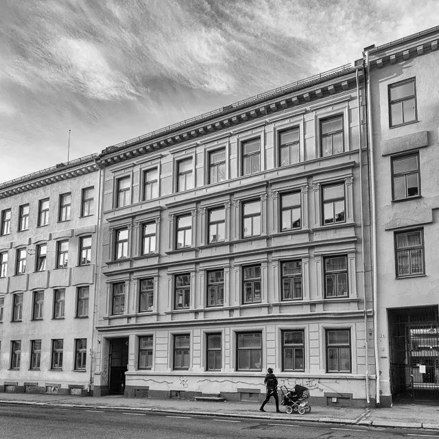 Appartementengebouw in Oslo, Noorwegen.